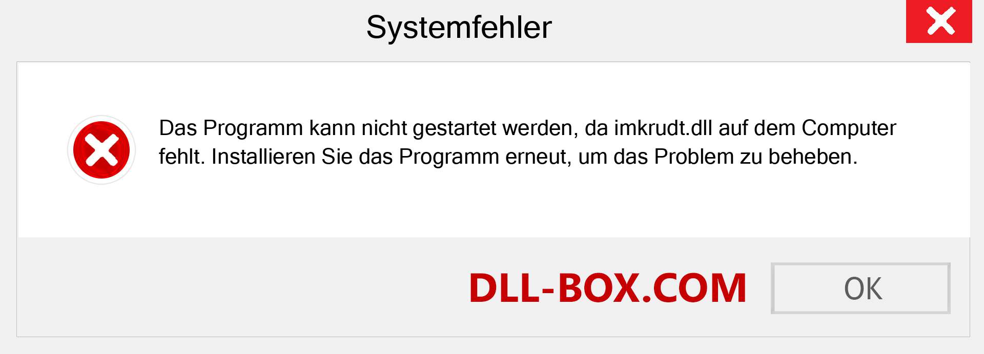 imkrudt.dll-Datei fehlt?. Download für Windows 7, 8, 10 - Fix imkrudt dll Missing Error unter Windows, Fotos, Bildern