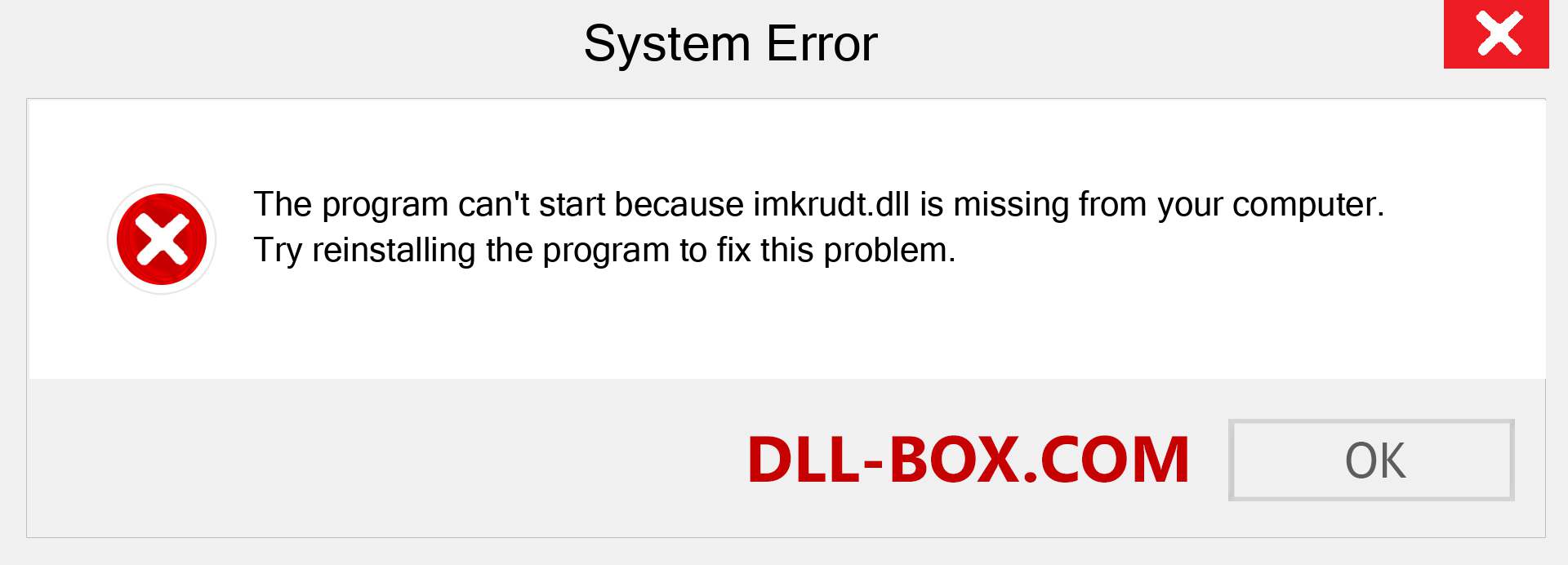  imkrudt.dll file is missing?. Download for Windows 7, 8, 10 - Fix  imkrudt dll Missing Error on Windows, photos, images