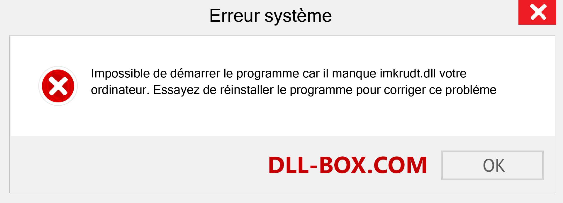 Le fichier imkrudt.dll est manquant ?. Télécharger pour Windows 7, 8, 10 - Correction de l'erreur manquante imkrudt dll sur Windows, photos, images